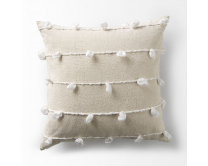 Mercana Erica 20 x 20 Detail Decorative Pillow Cover - Cream