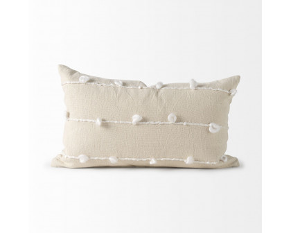 Mercana Erica 13 x 21 Detail Decorative Pillow Cover - Cream