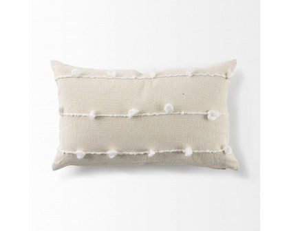 Mercana Erica 13 x 21 Detail Decorative Pillow Cover - Cream