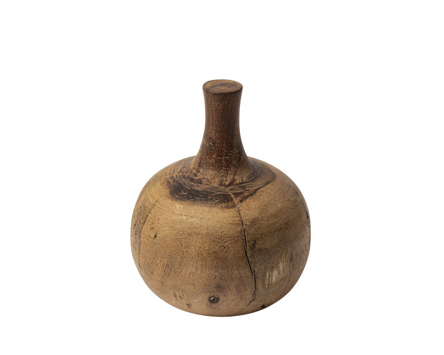 Mercana - Afra Solid Wood Vase Shaped Decorative Object