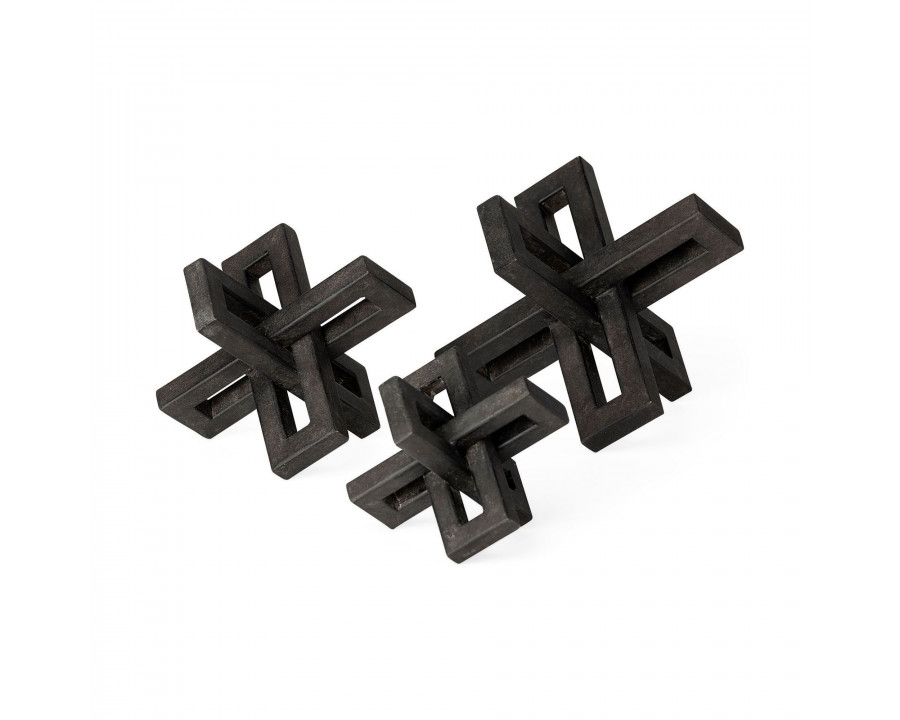 Mercana - Aleph Black Metal Small Medium Large Jacks (Set of 3)