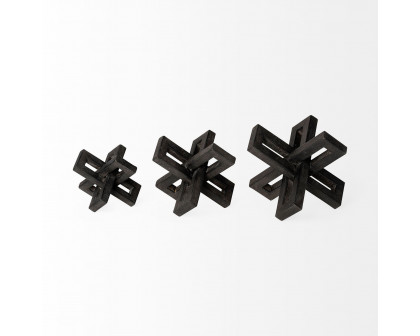 Mercana - Aleph Black Metal Small Medium Large Jacks (Set of 3)