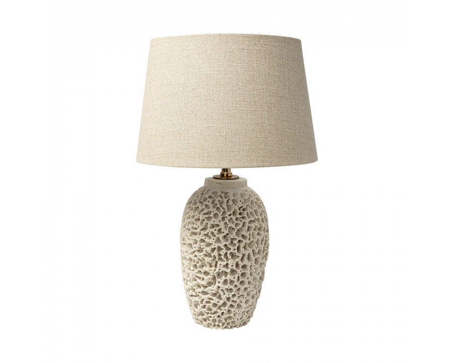 Mercana - Mariam (26"H) Beige Coral-Inspired Base Table Lamp