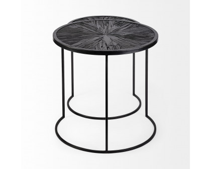 Mercana Chakra Accent Table (Set of 2) - Dark Brown, Wood