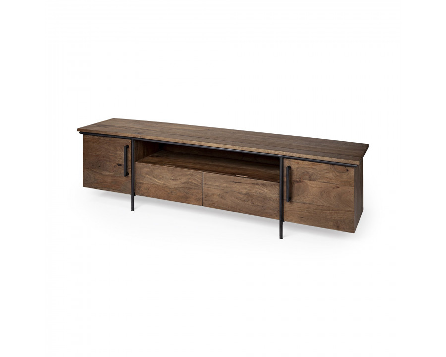 Mercana - Maddox Media Console in Brown, Wood