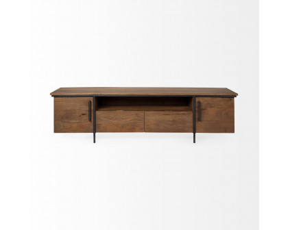 Mercana - Maddox Media Console in Brown, Wood