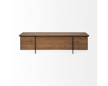 Mercana - Maddox Media Console in Brown, Wood