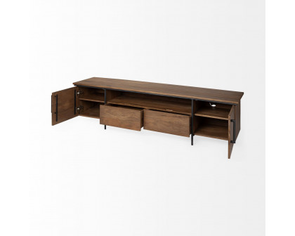 Mercana - Maddox Media Console in Brown, Wood