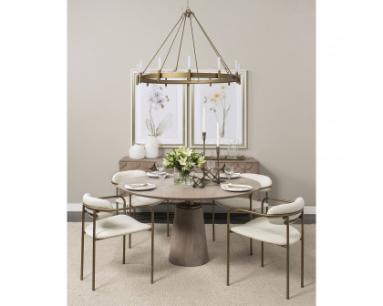 Mercana Maxwell Round Dining Table - Brown