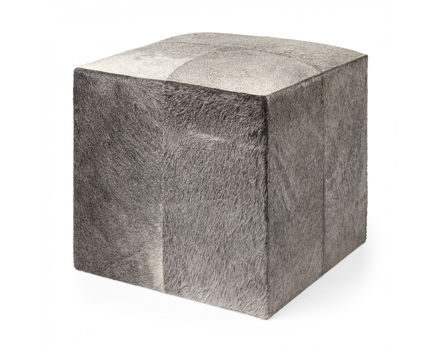 Mercana Zahavi Square Ottoman - Gray