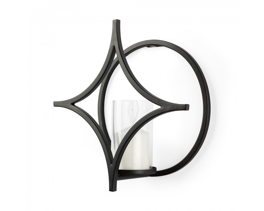 Mercana Lyra I Black Wall Candle Holder