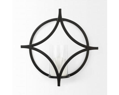 Mercana Lyra I Black Wall Candle Holder