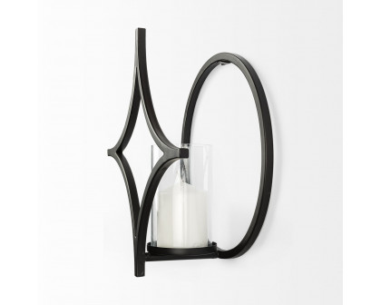 Mercana Lyra I Black Wall Candle Holder