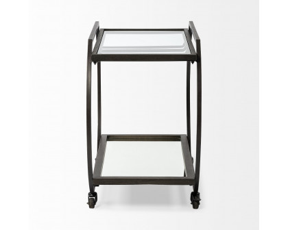 Mercana - Chriselle 2 Tier Bar Cart in Black