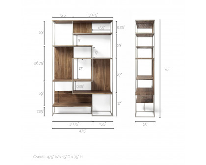 Mercana Morris III Shelving Unit - Brown