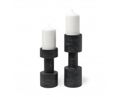 Mercana Bolton I Metal Table Candle Holders - Black