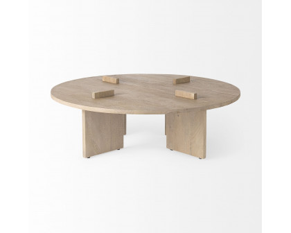 Mercana Aida Round Coffee Table - Light Gray