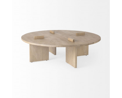 Mercana Aida Round Coffee Table - Light Gray