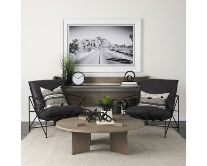 Mercana Aida Round Coffee Table - Light Gray