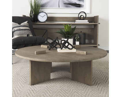 Mercana Aida Round Coffee Table - Light Gray