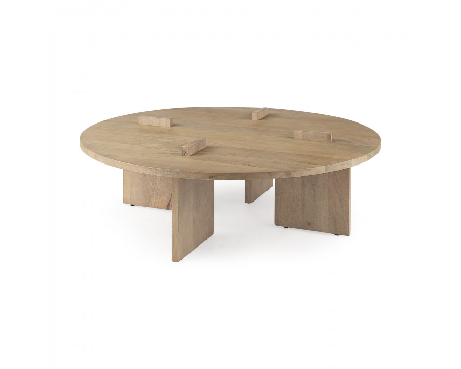 Mercana Aida Round Coffee Table - Light Brown