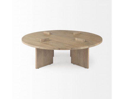 Mercana Aida Round Coffee Table - Light Brown