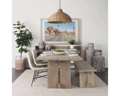 Mercana Aida Dining Table - Light Gray, Wood