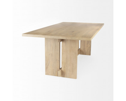 Mercana Aida Dining Table - Light Brown, Wood