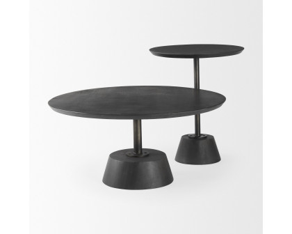 Mercana Maxwell Round End Table - Black