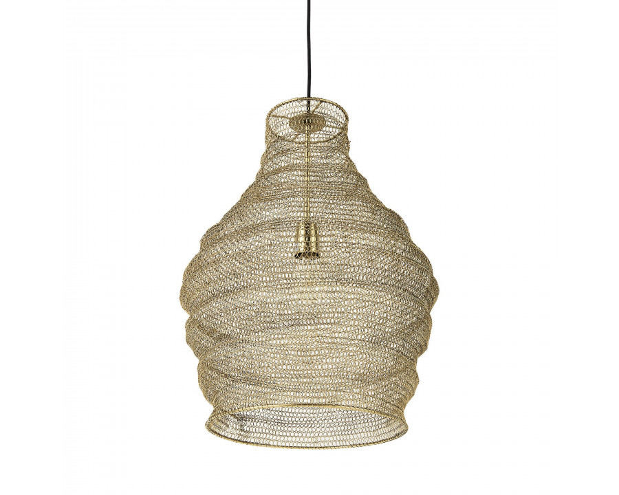 Mercana - Halycon Gold Mesh and Iron Pendant Light