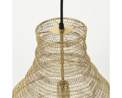 Mercana - Halycon Gold Mesh and Iron Pendant Light