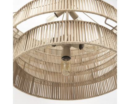 Mercana - Marimba Natural Cane 6 Tier Chandelier