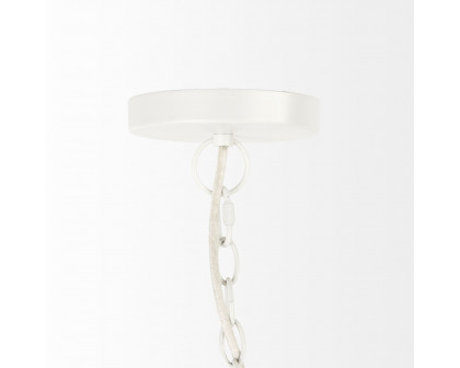 Mercana - Theta White-Washed Beaded Chandelier