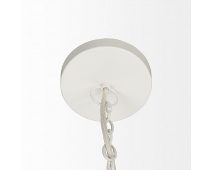 Mercana - Theta White-Washed Beaded Chandelier