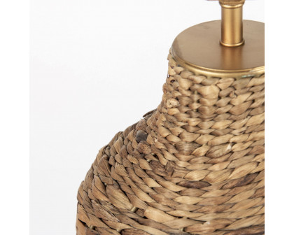 Mercana - Campanile Brown Wicker Table Lamp