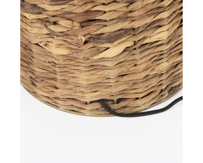 Mercana - Campanile Brown Wicker Table Lamp