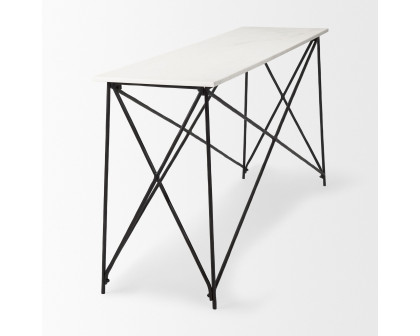 Mercana - Lorlei Console Table with Black Iron Base