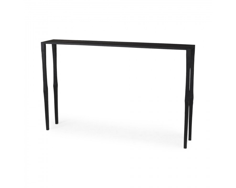 Mercana - Timothy Ebony Black Iron Console Table