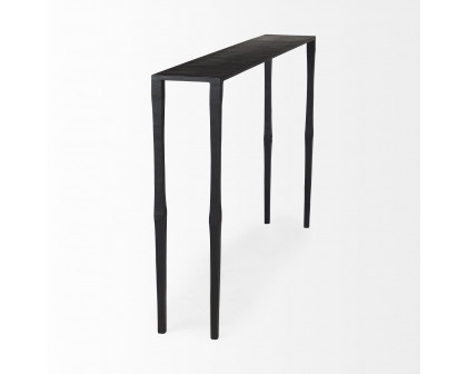 Mercana - Timothy Ebony Black Iron Console Table