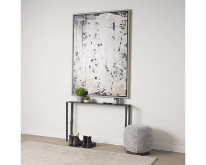 Mercana - Timothy Ebony Black Iron Console Table