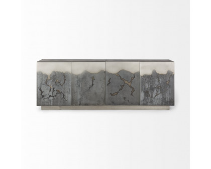 Mercana Roxdale Sideboard - Acid Wash, Metal