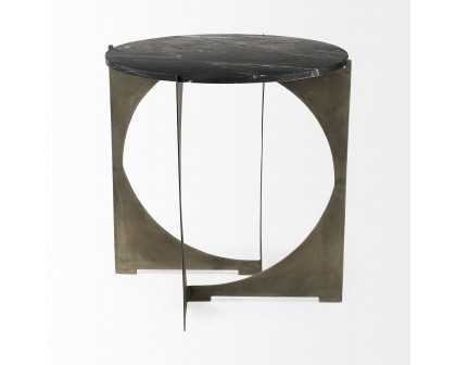 Mercana Reinhold Round End Table - Black