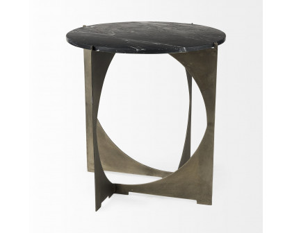 Mercana Reinhold Round End Table - Black