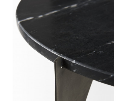 Mercana Reinhold Round End Table - Black