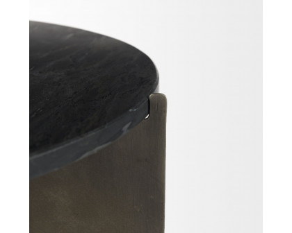 Mercana Reinhold Round End Table - Black