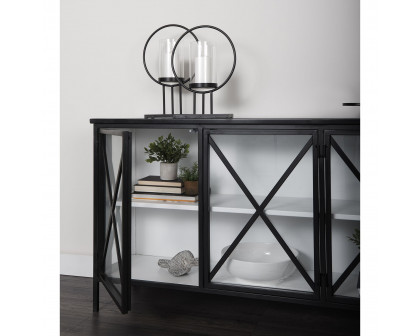 Mercana Aurelia Sideboard - Black/White, Metal