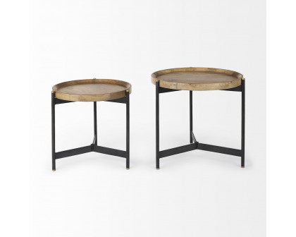 Mercana Marquisa Accent Table (Set of 2) - Light Brown, Wood