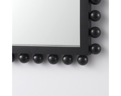 Mercana Leeds Wood Arch Frame Mirror - Black