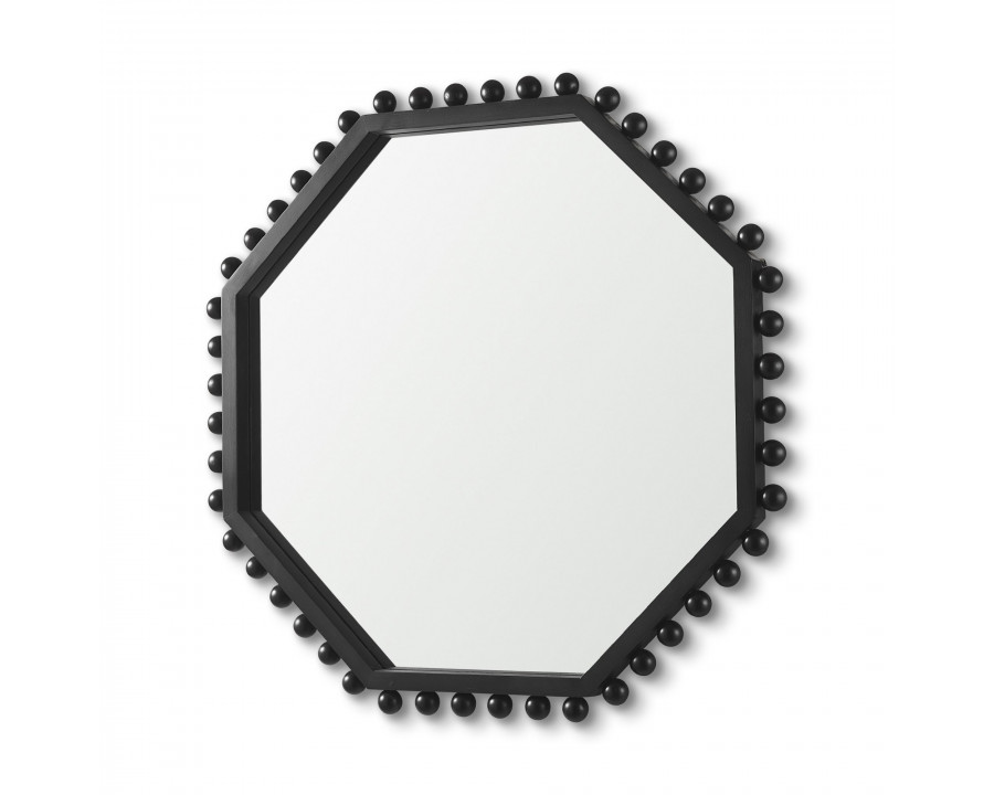 Mercana Torquay Octagon Wood Frame Mirror - Black