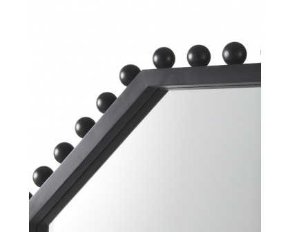 Mercana Torquay Octagon Wood Frame Mirror - Black